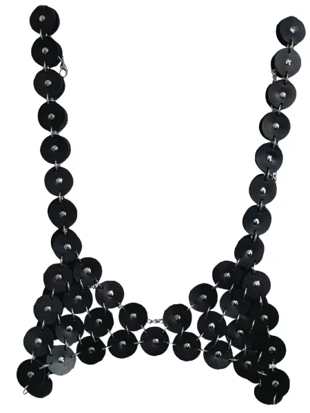 Sutien Nasha din piele negru