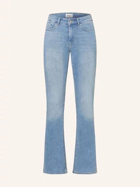 Only Flared Džíny light blue denim modré
