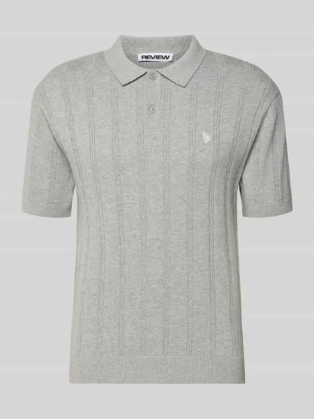 Koszulka polo z dzianiny o kroju slim fit z wyhaftowanym logo Review