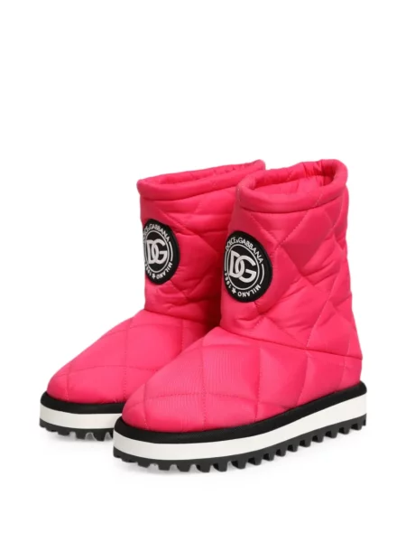 Matlasat botine Dolce & Gabbana cu autograf roz