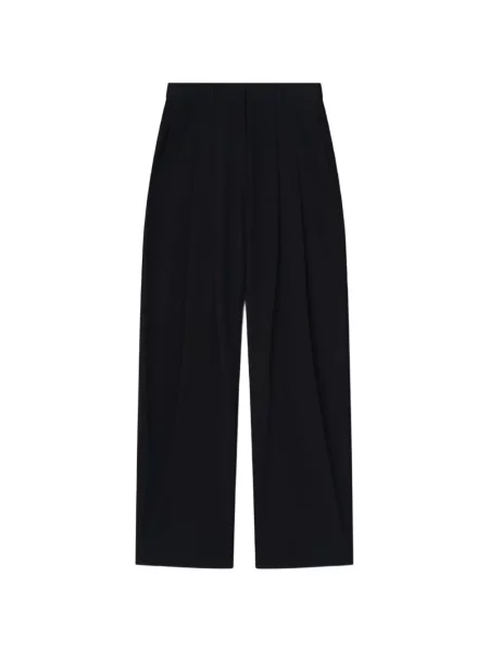 Pantaloni Nanushka de mătase conici negru