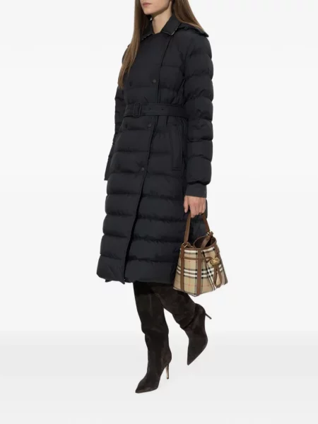 Cu centură palton Burberry negru