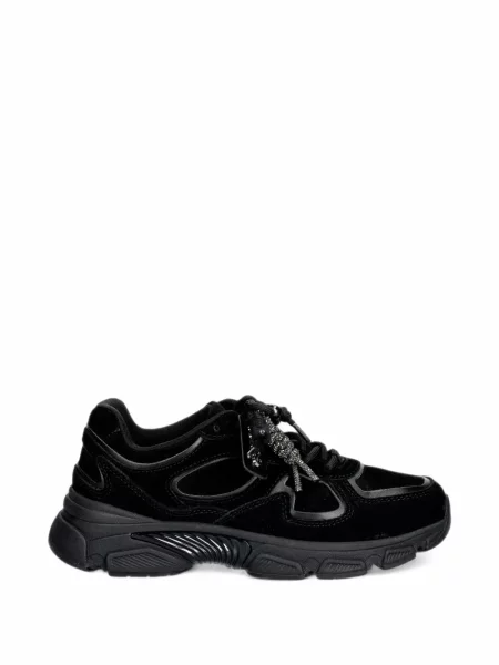 Sneakerși Guess din piele negru