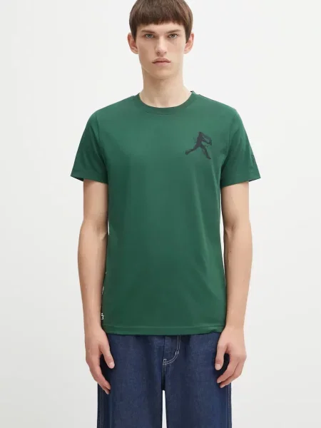 Tenisové tričko Lacoste green/navy blue modré