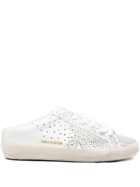 Sneakerși Golden Goose May de cristal alb
