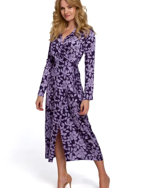 Midi obleka Makover vijolična