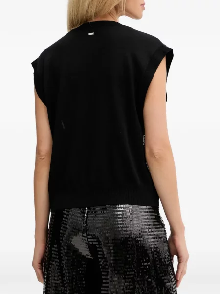 Vestă Armani Exchange cu paiete negru