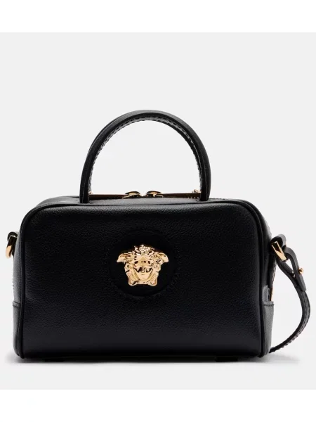 Geanta de piele Versace din piele negru