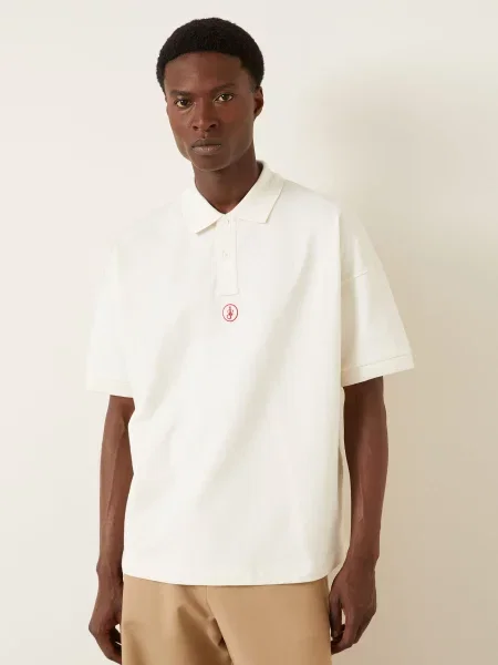 Jw Anderson Koszulka Polo Z Piki weiss