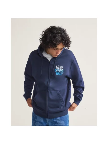 Bluza z kapturem Vans Metal Wall Full Zip granatowa S niebieska
