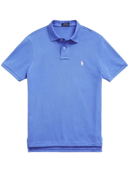 Αρκουδάκι polo Polo Ralph Lauren υφαίνω διαγωνίως με σχέδιο μπλε