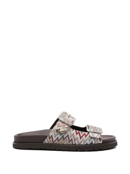 Sandale Missoni cu model piele de șarpe roz