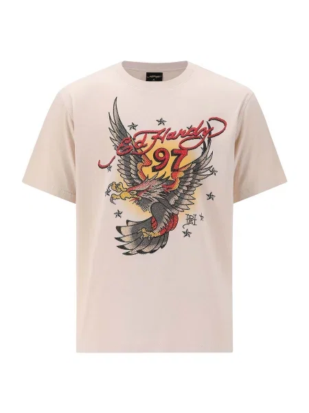 Ed Hardy Tricou Eagle bej / galben / roșu negru