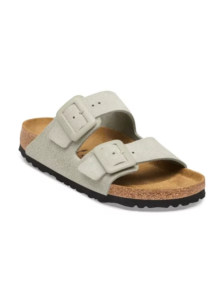 Birkenstock шльопанці замшеві Arizona Suede Cushion Buckle