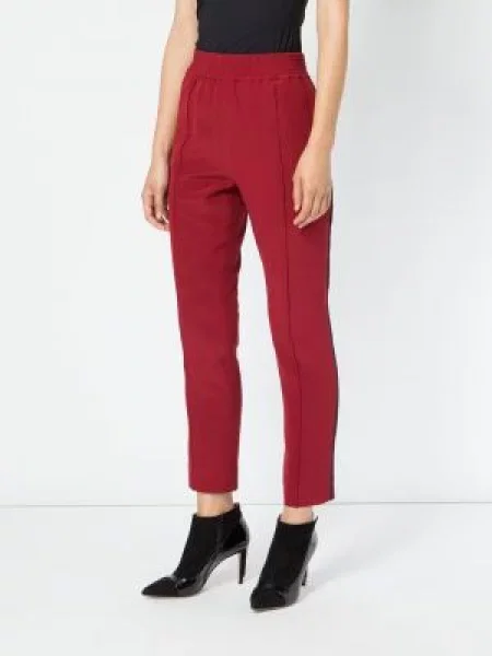 Zkrácené elastický pas kalhoty Haider Ackermann červené