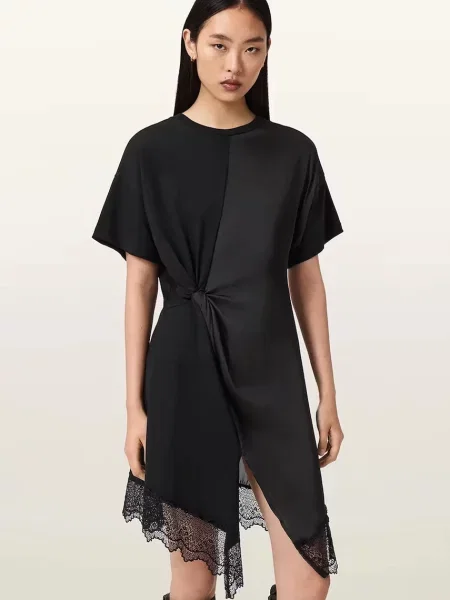 AllSaints rochie LANA negru
