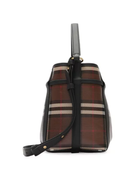 Geantă Burberry în carouri maro