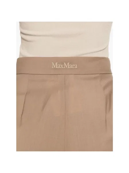 Spodnie Max Mara wełniane brązowe