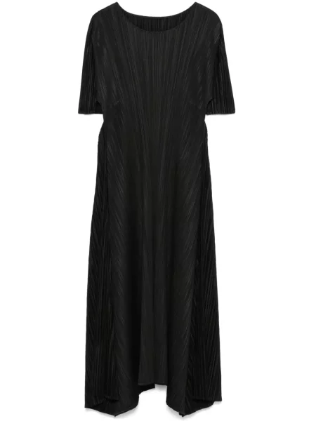 Rochie midi Pleats Please Issey Miyake negru