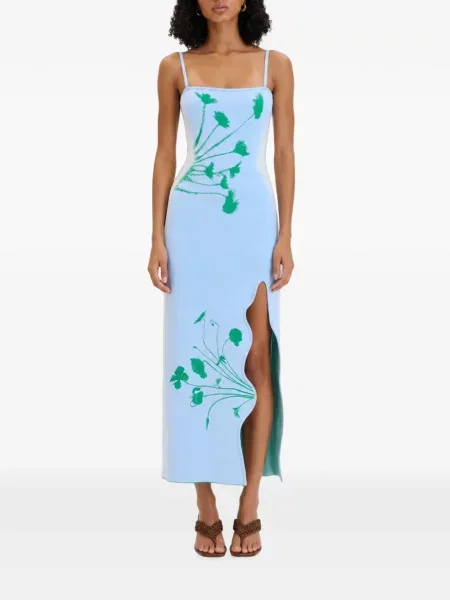 Rochie maxi Ph5 cu imagine albastru