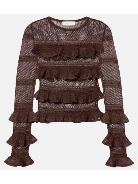 Top Zimmermann cu volane maro