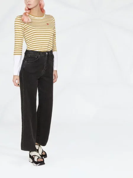 Dlouhé tričko Comme Des Garçons Play zelené