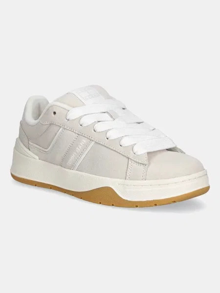 Tommy Jeans sneakers din piele întoarsă TJW SKATE SNEAKER bej