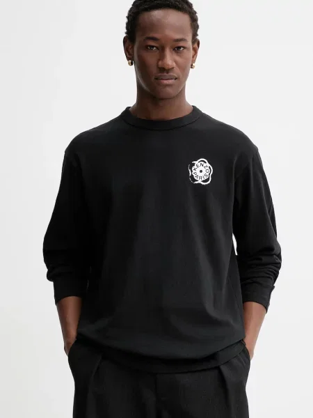 Póló KENZO Gots Boke Flower Relax Lon Black L fekete