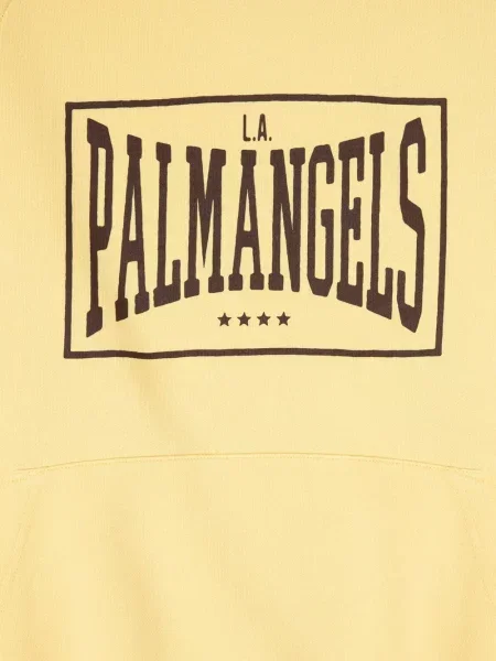 Hanorac cu glugă Palm Angels cu autograf galben