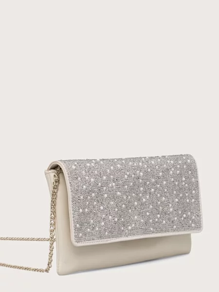 STEVE MADDEN Clutch Bglimers / argintiu bej