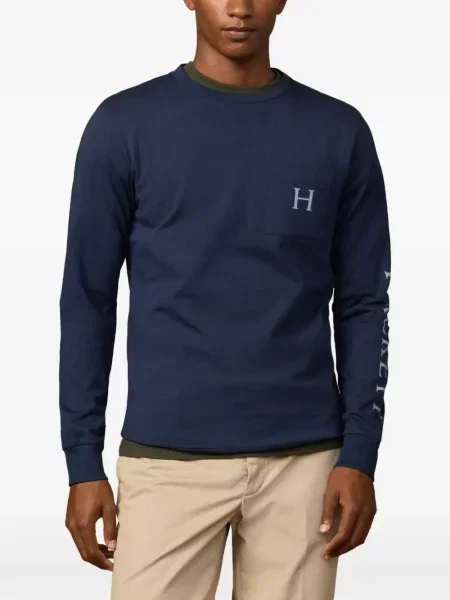 Tricou Hackett London cu imagine albastru