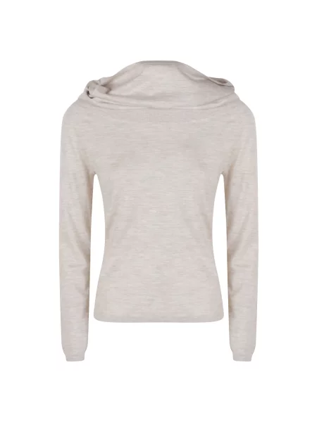Dzianinowy sweter Max Mara beżowy
