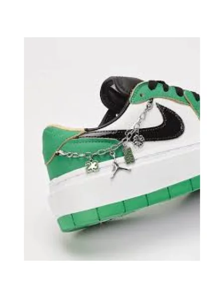 Lniane sneakersy Jordan Air Jordan 1 zielone