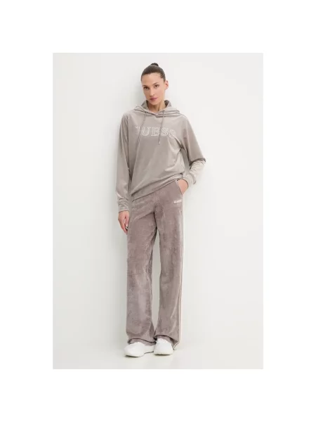 Bluza z kapturem Guess z kapturem beżowa