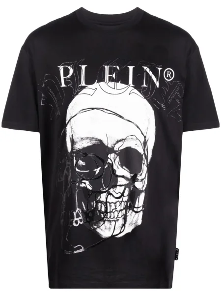 Tricou Philipp Plein cu imagine negru