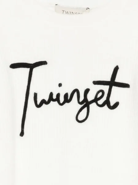 Sweter dziecięcy Twinset biały