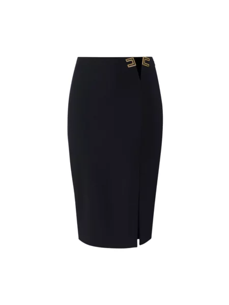 Spódnica Elisabetta Franchi z krepy czarna