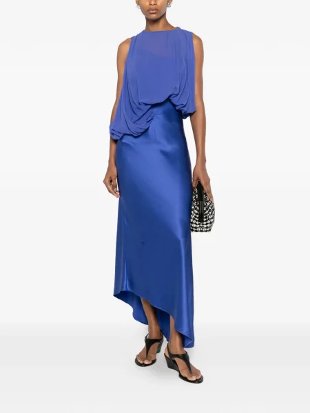 Rochie midi Christopher Esber drapată albastru