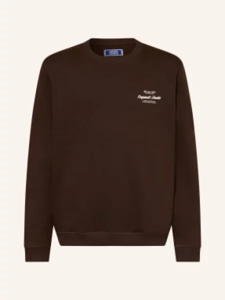 Jack&Jones Mikiny tmavě hnědá bílá