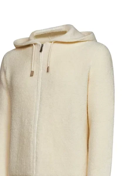 Hanorac cu glugă D4.0 din fleece cu cordon alb