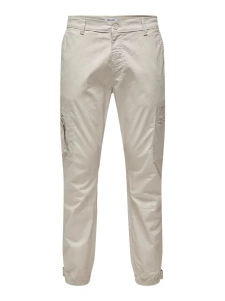 Only & Sons Pantaloni cu CAM kitt alb