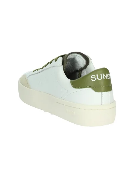 Pantofi Sun68 din piele alb