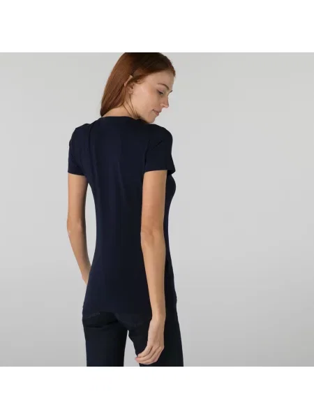 Lacoste футболка з V-вирізом синя