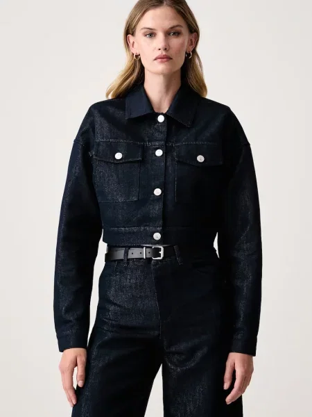 Fracomina jachetă scurtă pentru femei din denim