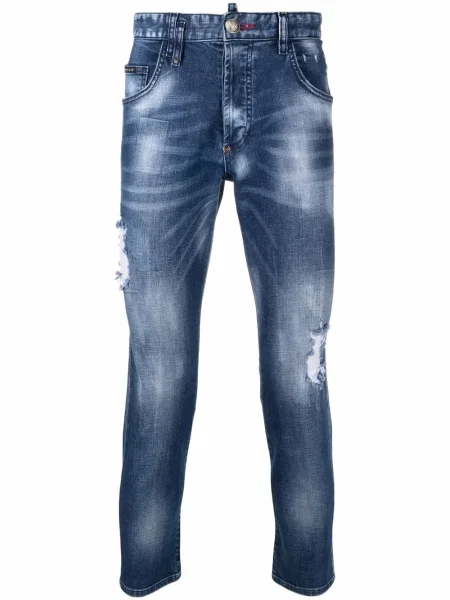 Blugi skinny Philipp Plein rupți skinny fit