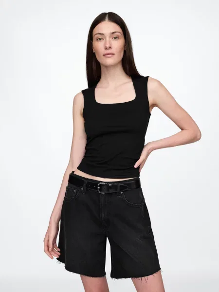 Koszulka Gap ze stretchu czarna