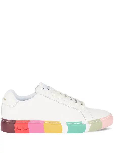 Sneakerși Paul Smith din piele cu dungi alb