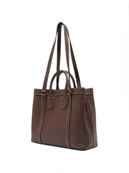 Geantă shopper Lancel din piele maro