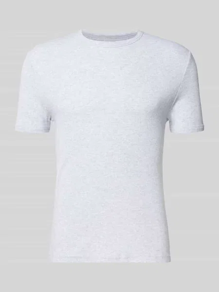 T-shirt z prążkowanym okrągłym dekoltem Review