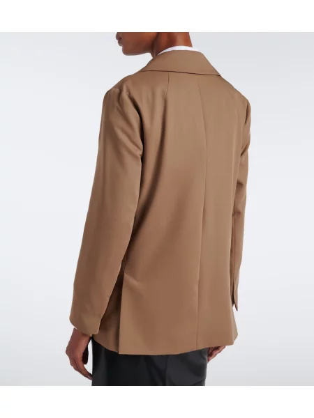 Volneni dvoredni blazer 's Max Mara bež